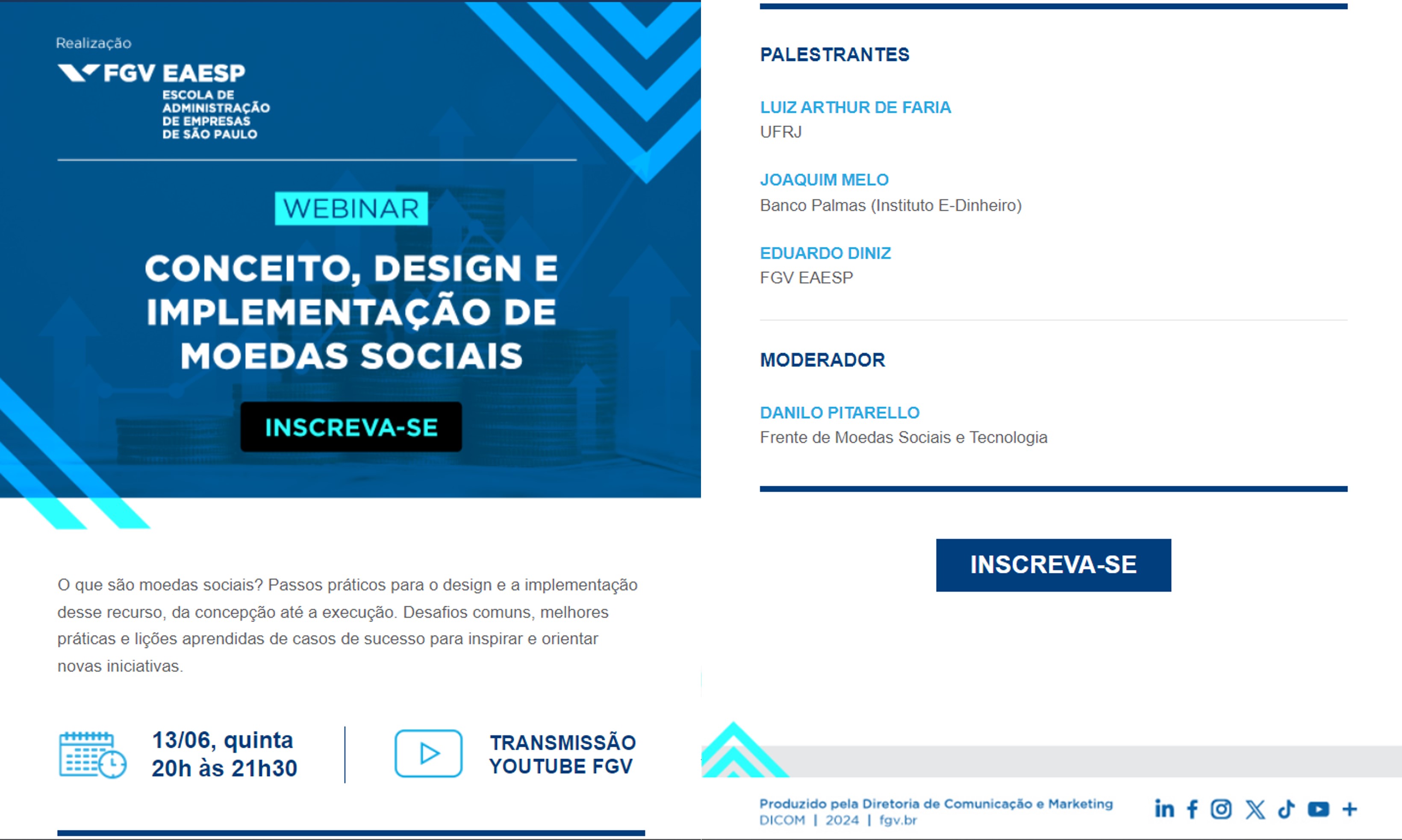 WEBINAR: CONCEITO, DESIGN E IMPLEMENTAÇÃO DE MOEDAS SOCIAIS