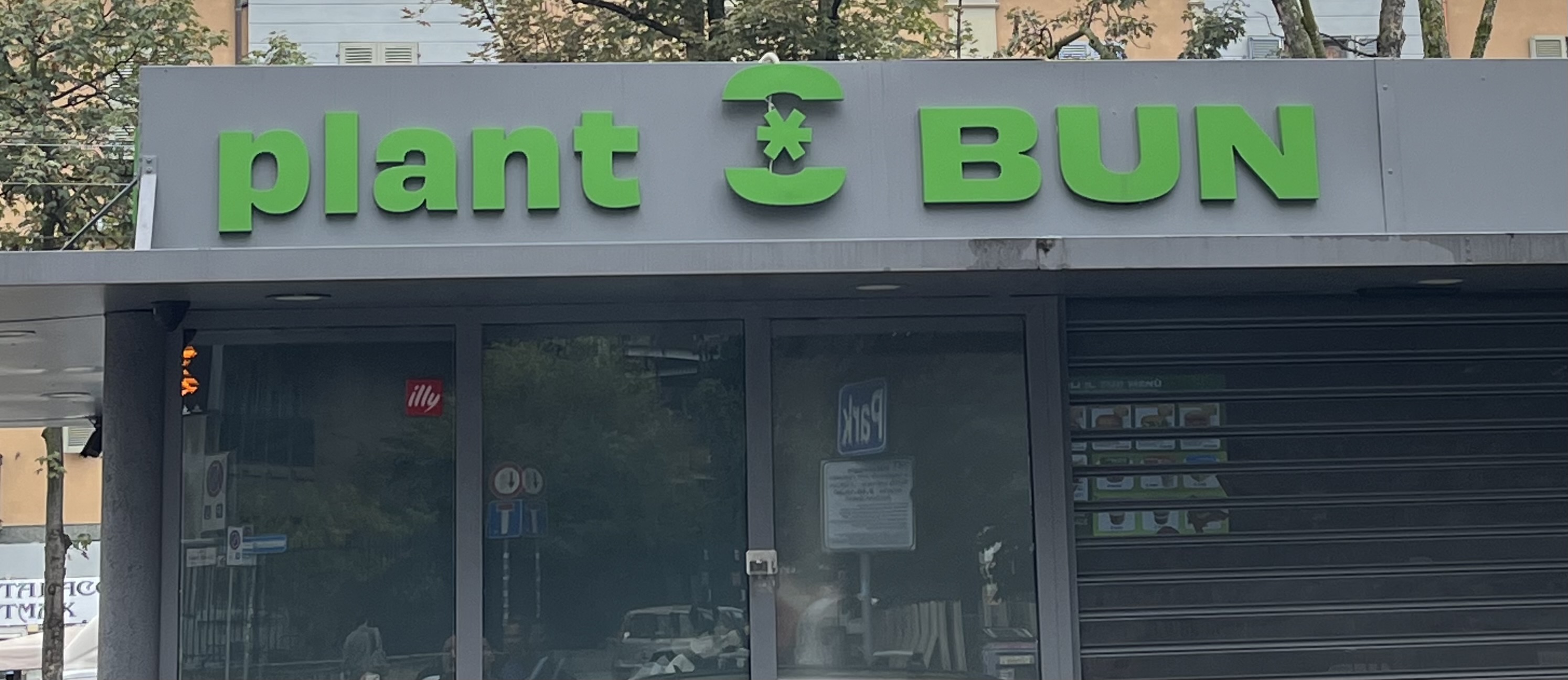 Insegna fast food vegano 