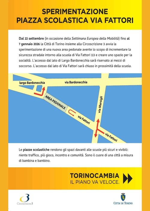 Sperimentazione piazza scolastica via Fattori