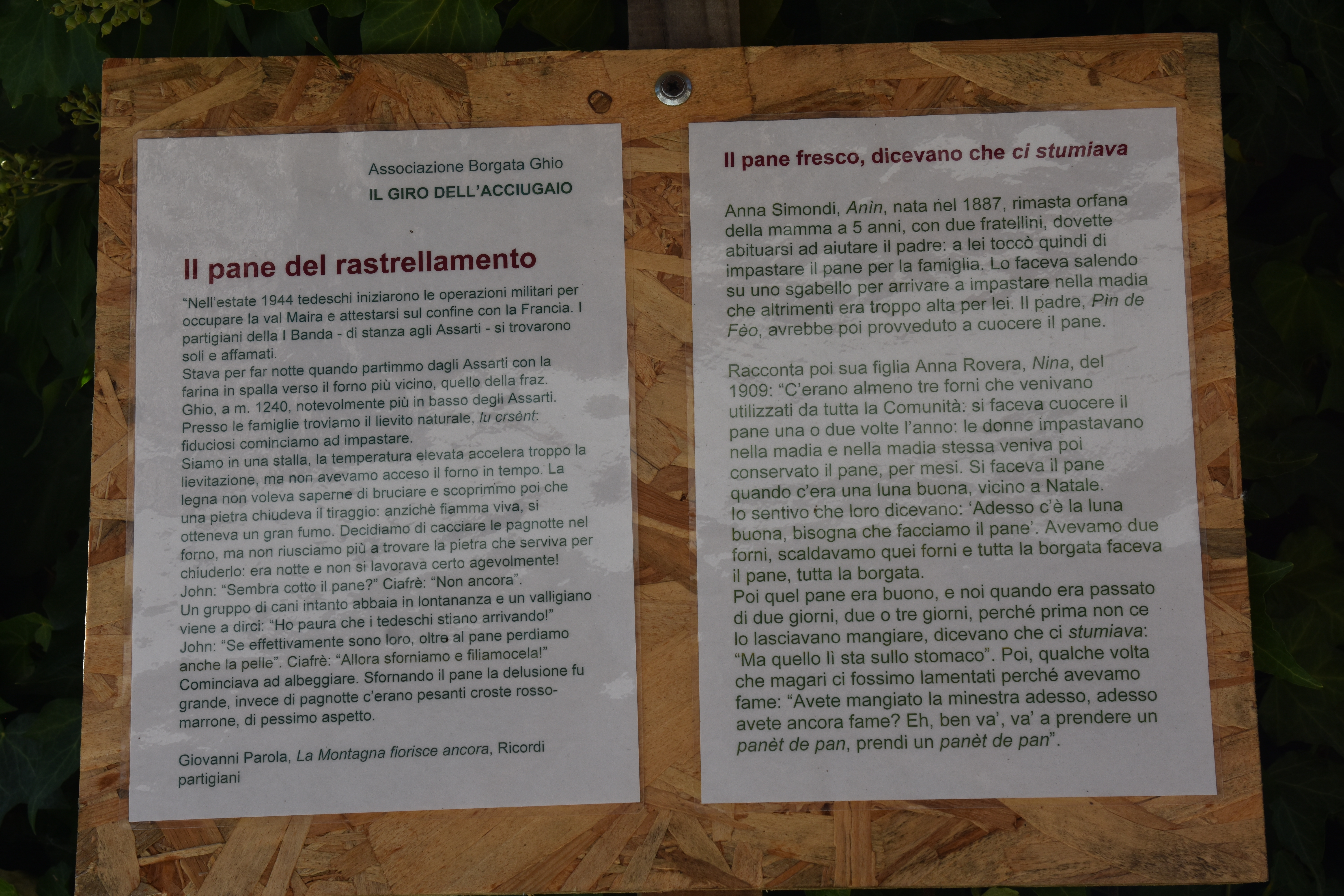 Il pane del rastrellamento