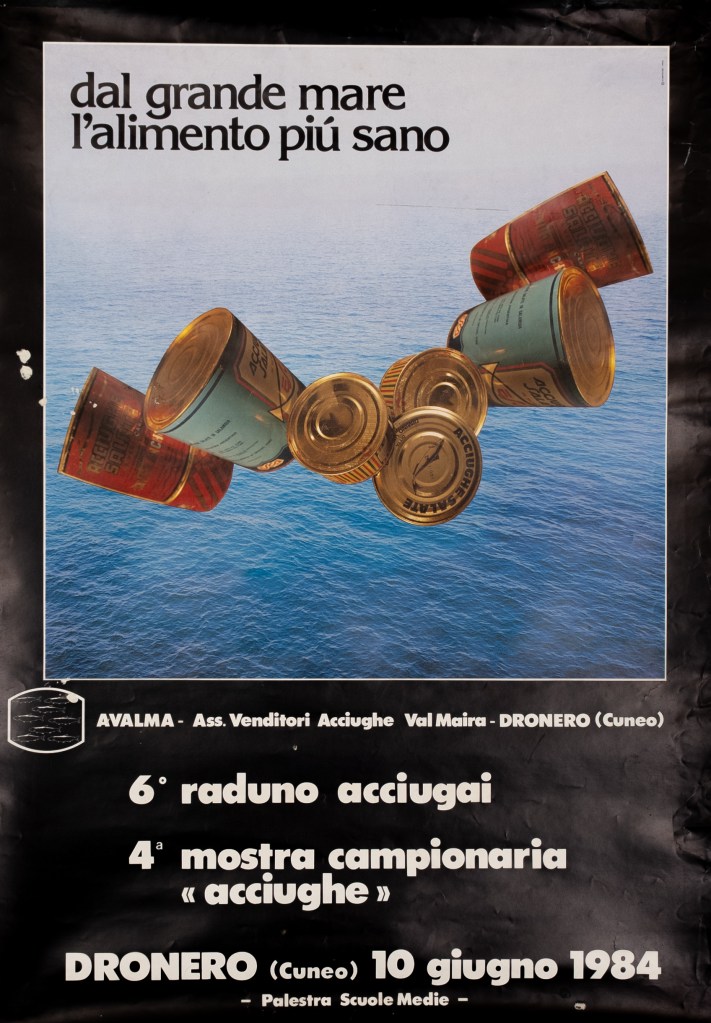 Acciugai. Manifesto pubblicitario.  6° Raduno degli acciugai, 1984