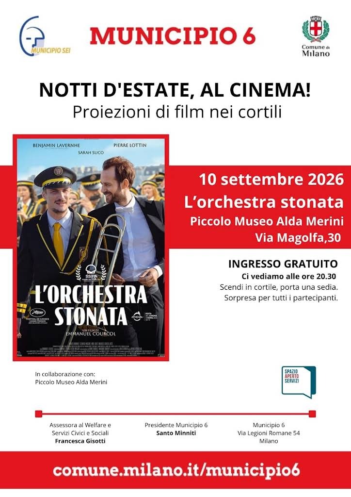 NOTTI D'ESTATE,  AL CINEMA! Proiezine film nei cortili 