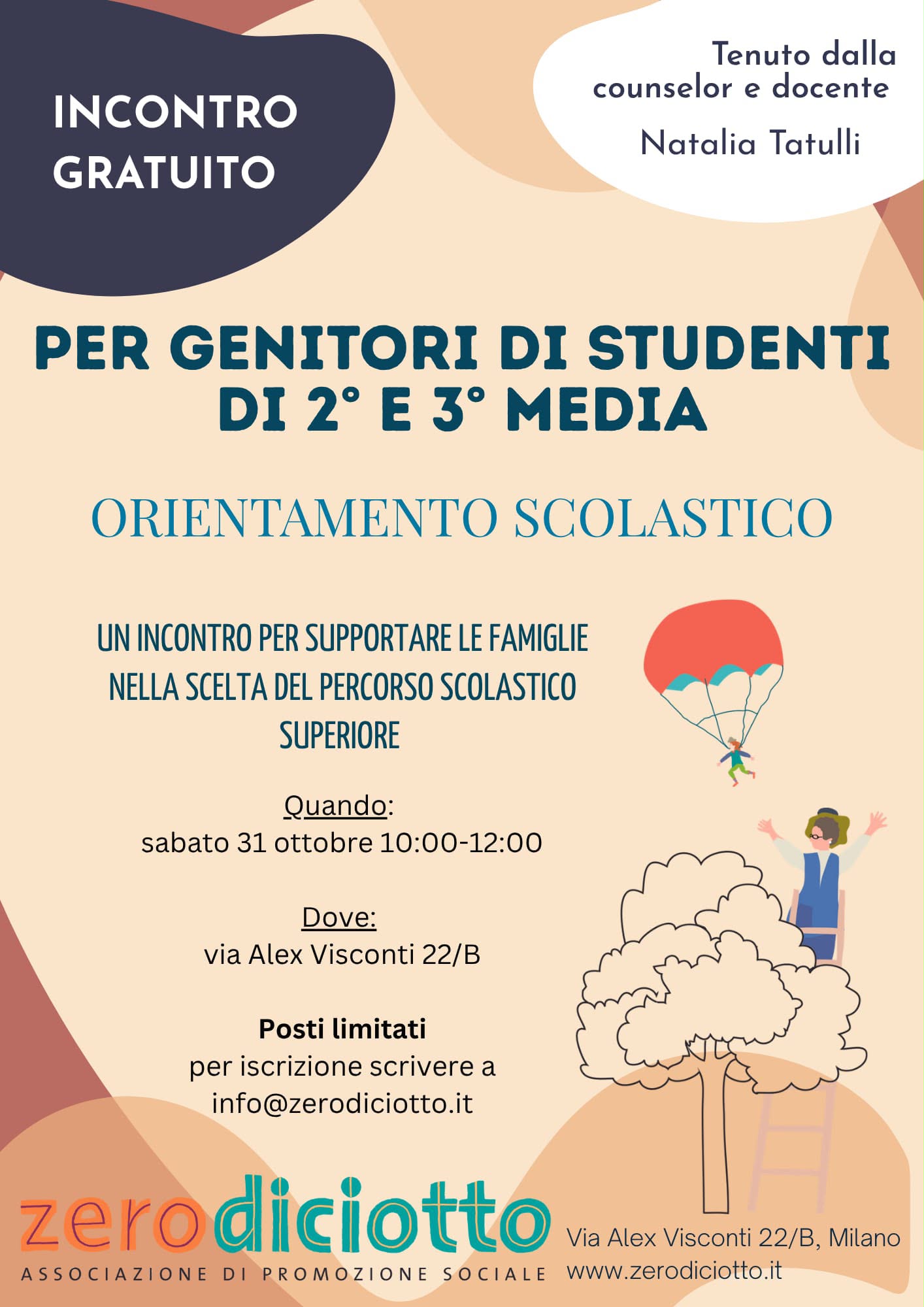 Orientamento scolastico per genitori di ragazzi di 2° e 3° media